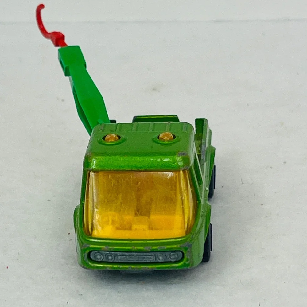 Matchbox Superfast No 74 Toe Joe Tow Truck Green Lesney England 1972 Vintage